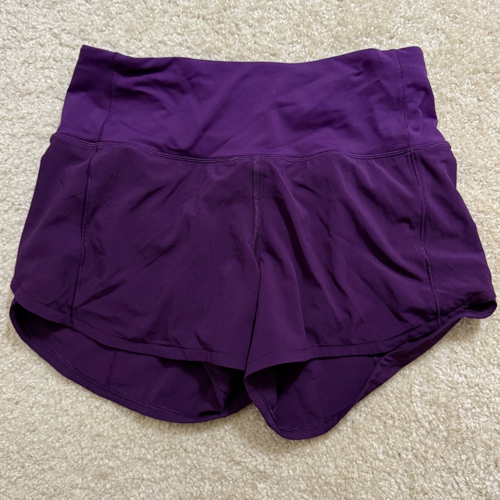 Lululemon Purple 4” Speed Up Shorts
